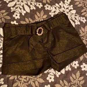 Cuffed Shiny Shorts w Belt